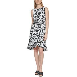Calvin Klein Women's Petites Belted MIDI Wear to Work Dress - Multi 2P